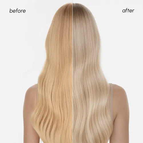 Marée Triple Action Purple Hair Mask for Blondes& Before and After